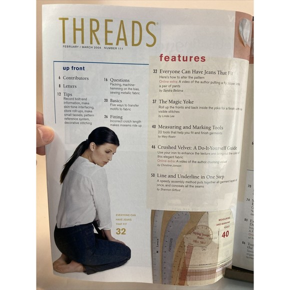 Taunton's Threads Magazine March 2004 #111 See Pics for Articles - Picture 2 of 3